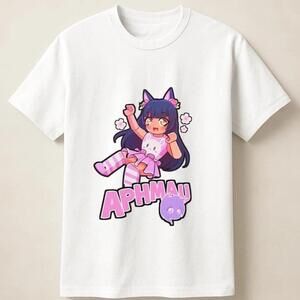 Aphmau Cute Cat Theme Anime Style Girl In And Purple Unisex T Shirt 166